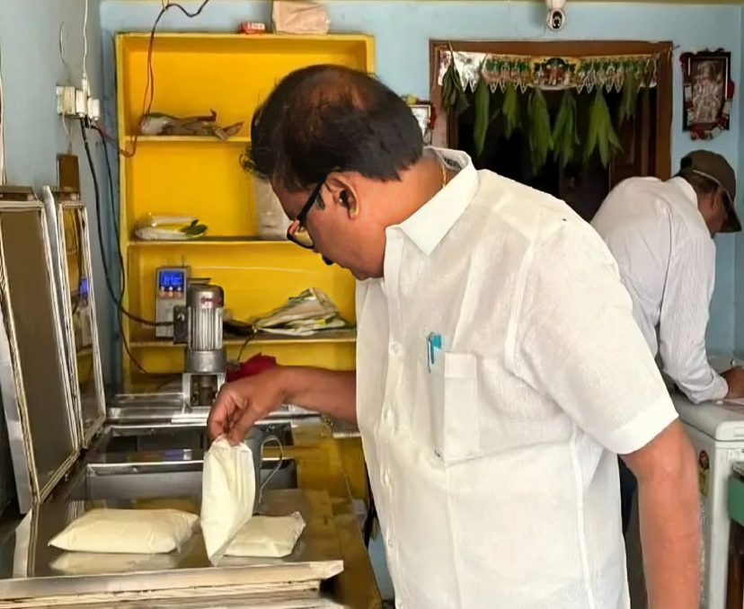 భీమవరం పాల కేంద్రాలపై దాడులు