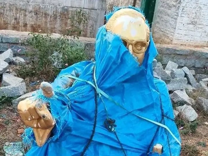 ఆవిష్కరణకు నోచుకోని అంబేద్కర్ విగ్రహం