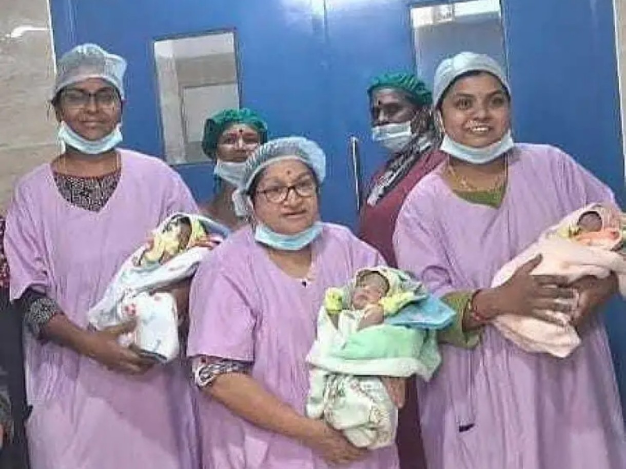 ఒకే కాన్పులో ముగ్గురు మగ పిల్లలు