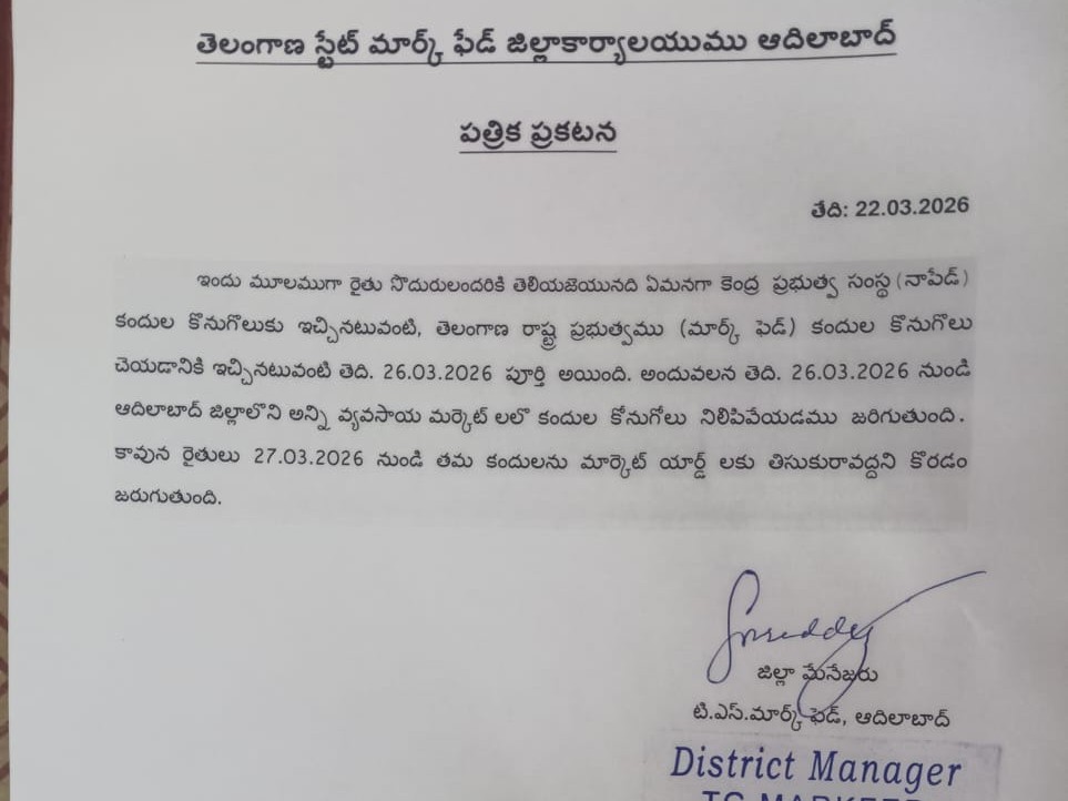 ఈనెల 27 నుంచి కందుల కొనుగోలు బంద్