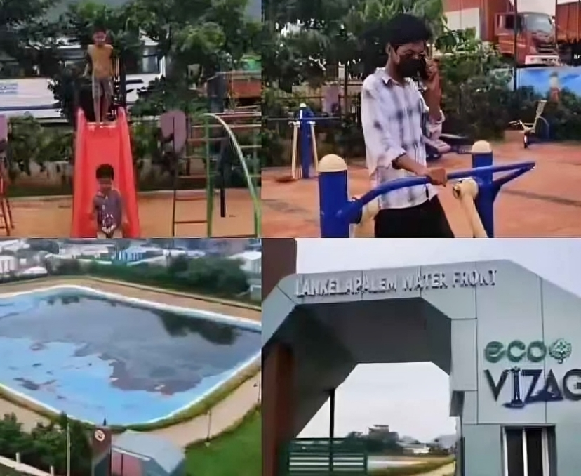 లంకెలపాలెంలో ఆహ్లాదకరమైన వాటర్ ఫ్రంట్ పార్క్