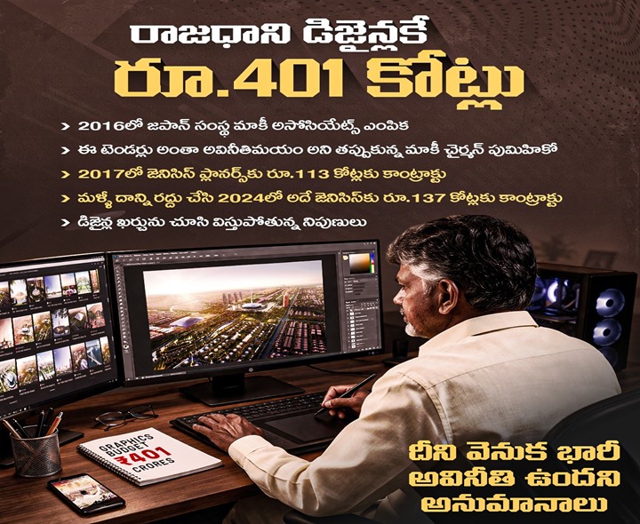 రాజధాని డిజైన్లకు రూ.401 కోట్లు: YCP