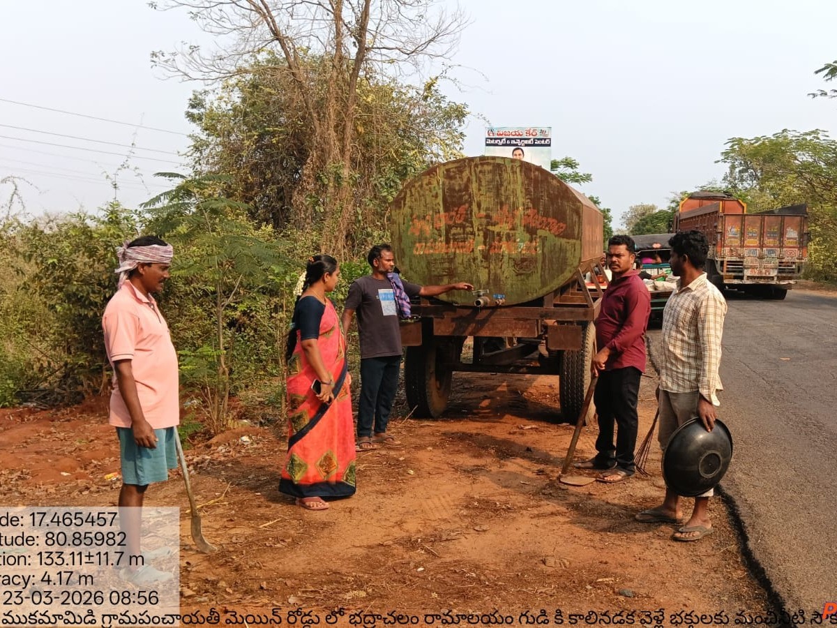 భక్తులకు సదుపాయాలు కల్పించిన సర్పంచ్