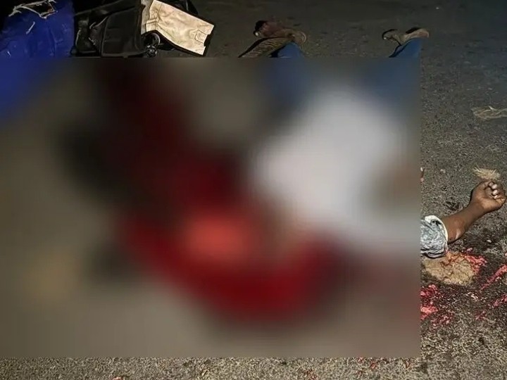 కొత్తపట్నం వద్ద యువకుడి తలపైకి ఎక్కిన బస్సు