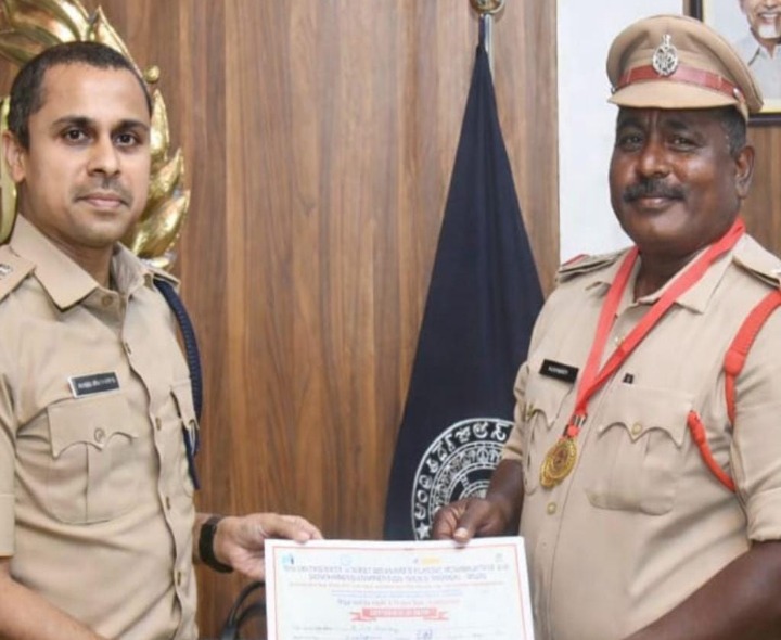 ఏఎస్సై క్రీడా స్ఫూర్తికి జిల్లా ఎస్పీ ప్రశంసలు