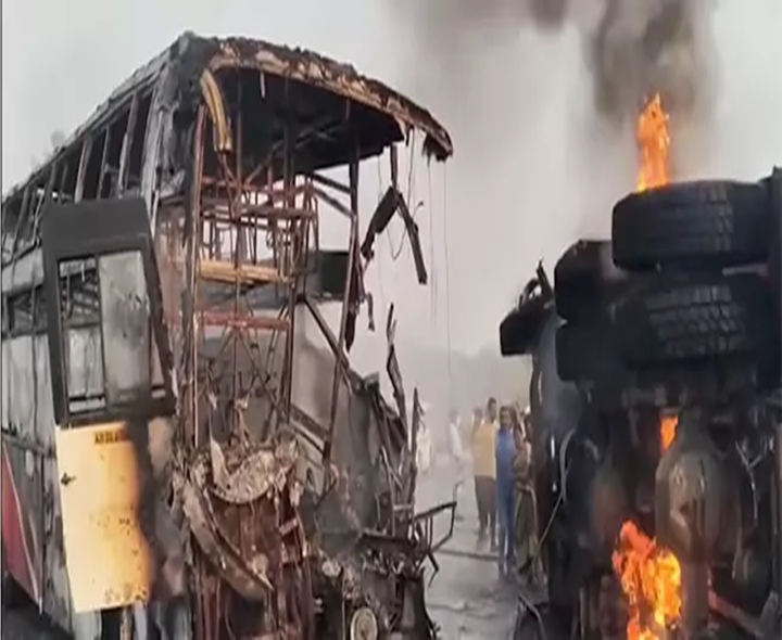 ఘటనాస్థలికి ఎమ్మెల్యే.. బస్సు ప్రమాదంపై వివరణ