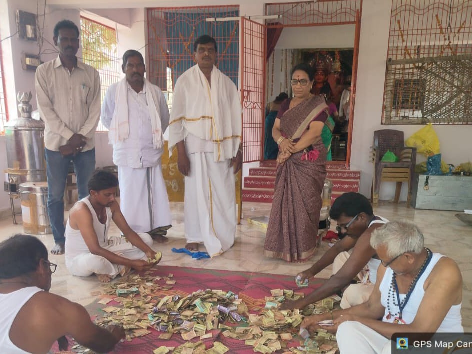 నూకాలమ్మ అమ్మవారి హుండీ లెక్కింపు