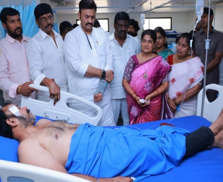 క్షతగాత్రులను పరామర్శించిన కనుమూరి