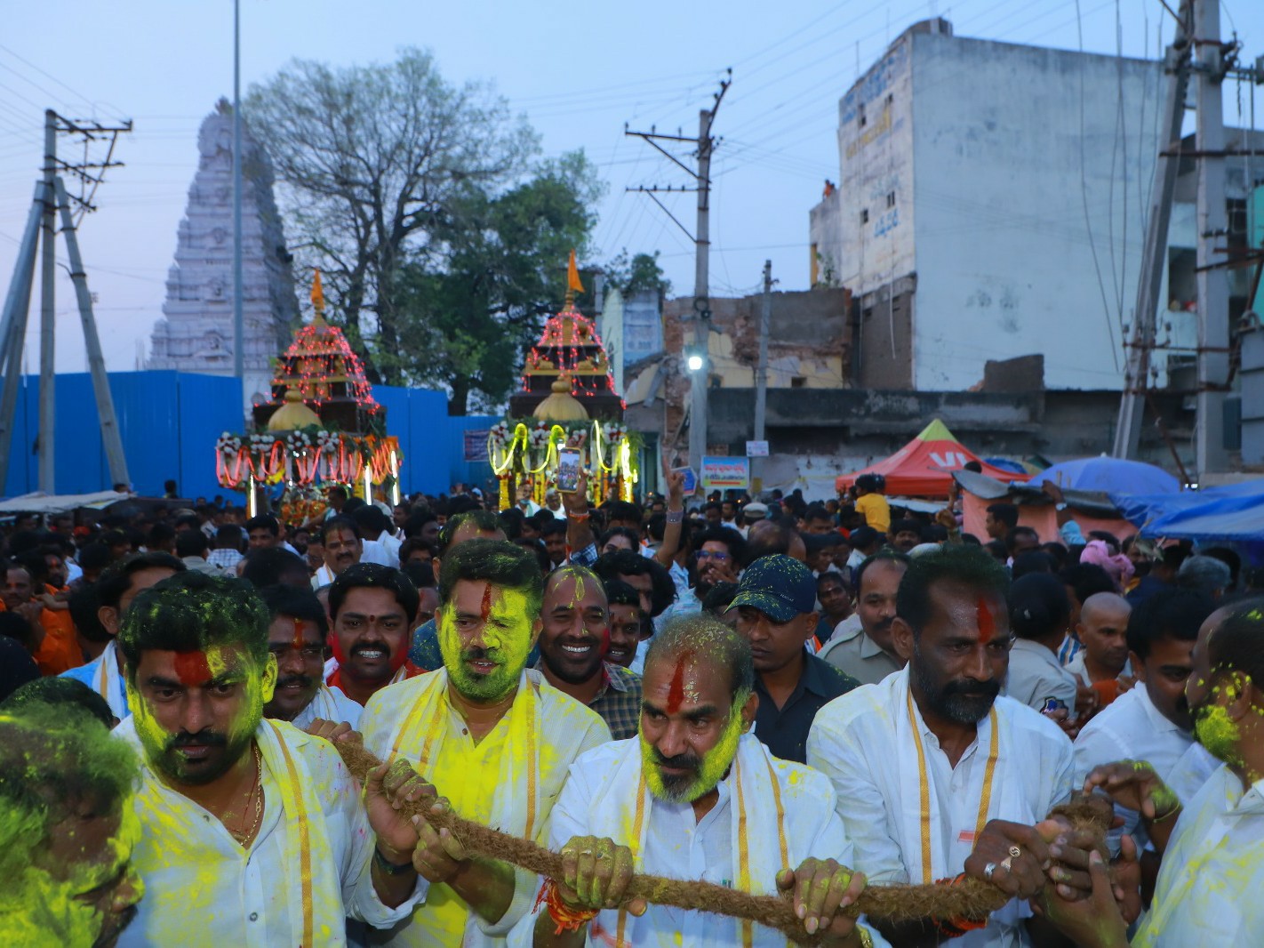 రథోత్సవంలో పాల్గొన్న ప్రభుత్వ విప్ ఆది