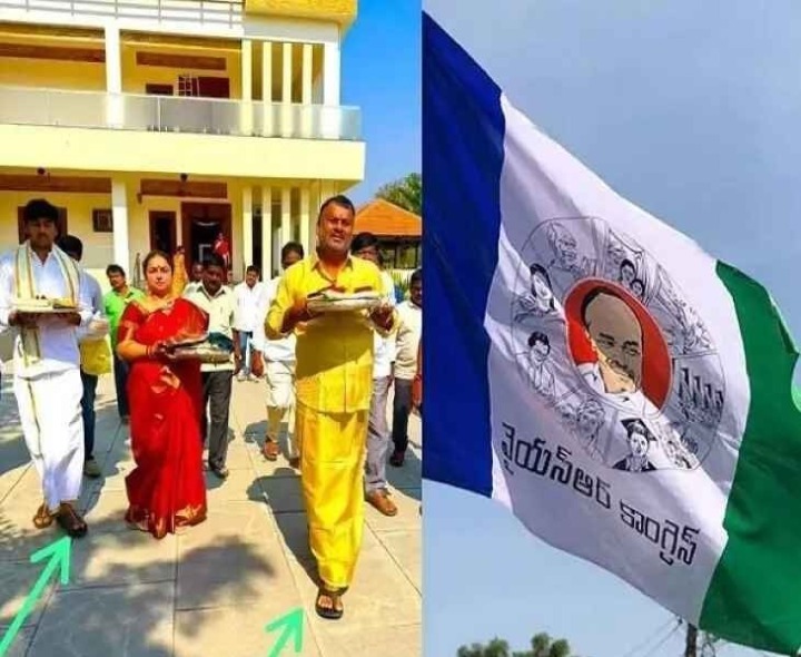 చెప్పులతో మంత్రి స్వామివారికి పట్టు వస్త్రాలు