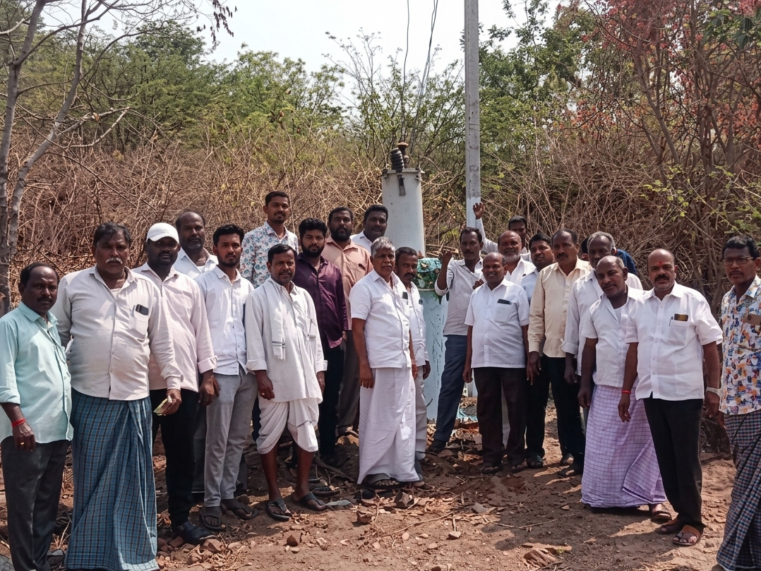 ఆలయానికి విద్యుత్ సమస్యకు పరిష్కారం