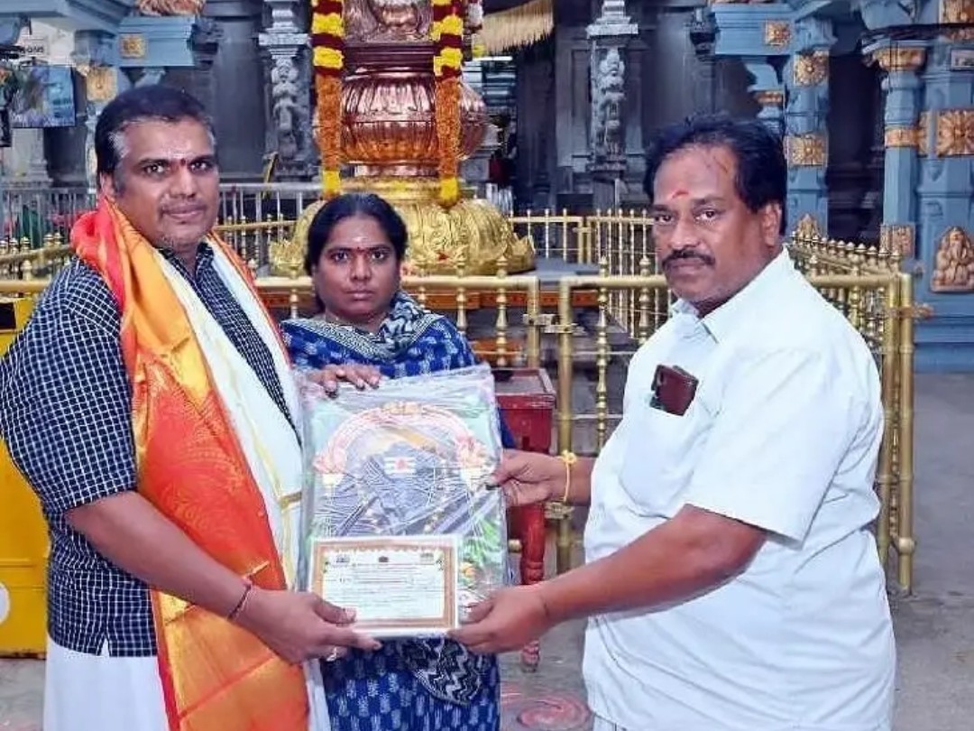 కాణిపాక నిత్య అన్నదానానికి రూ. లక్ష విరాళం