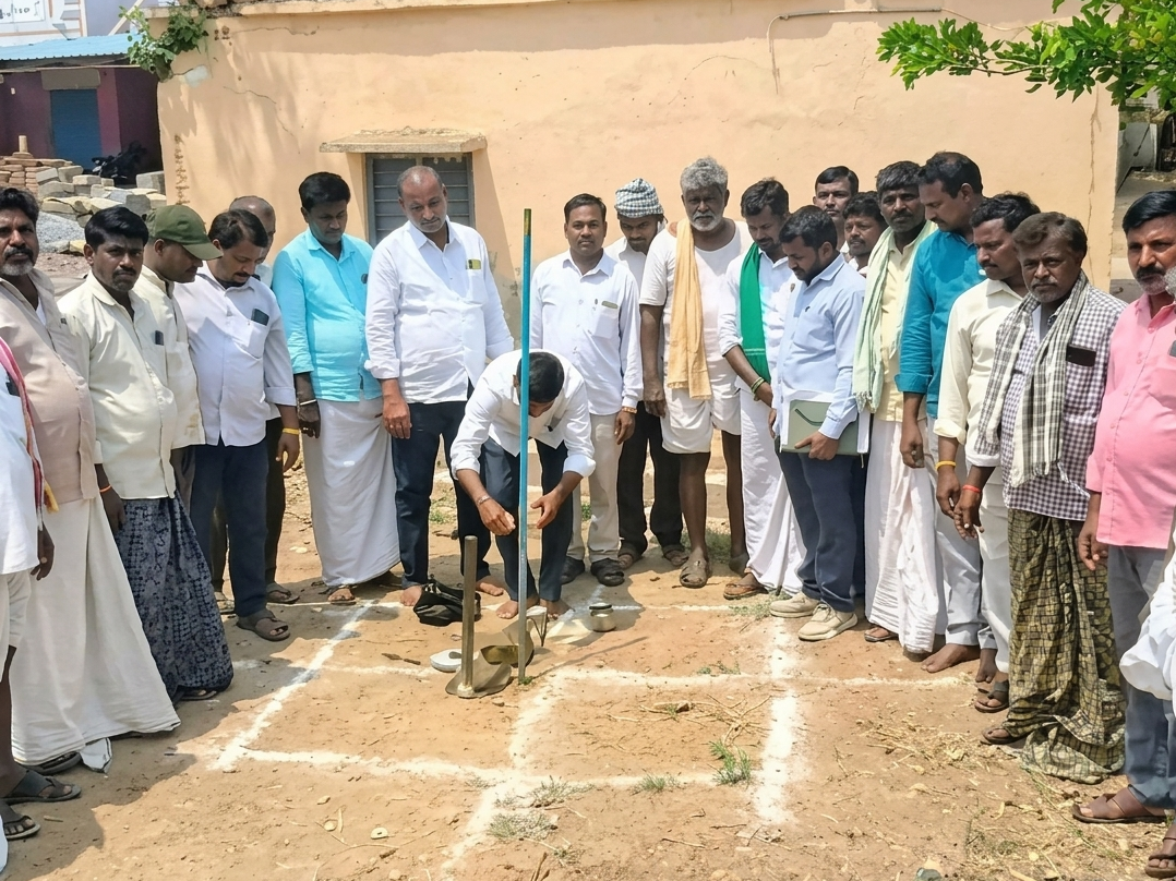 వర్కూర్‌లో పంచాయతీ భవనానికి భూమి పూజ