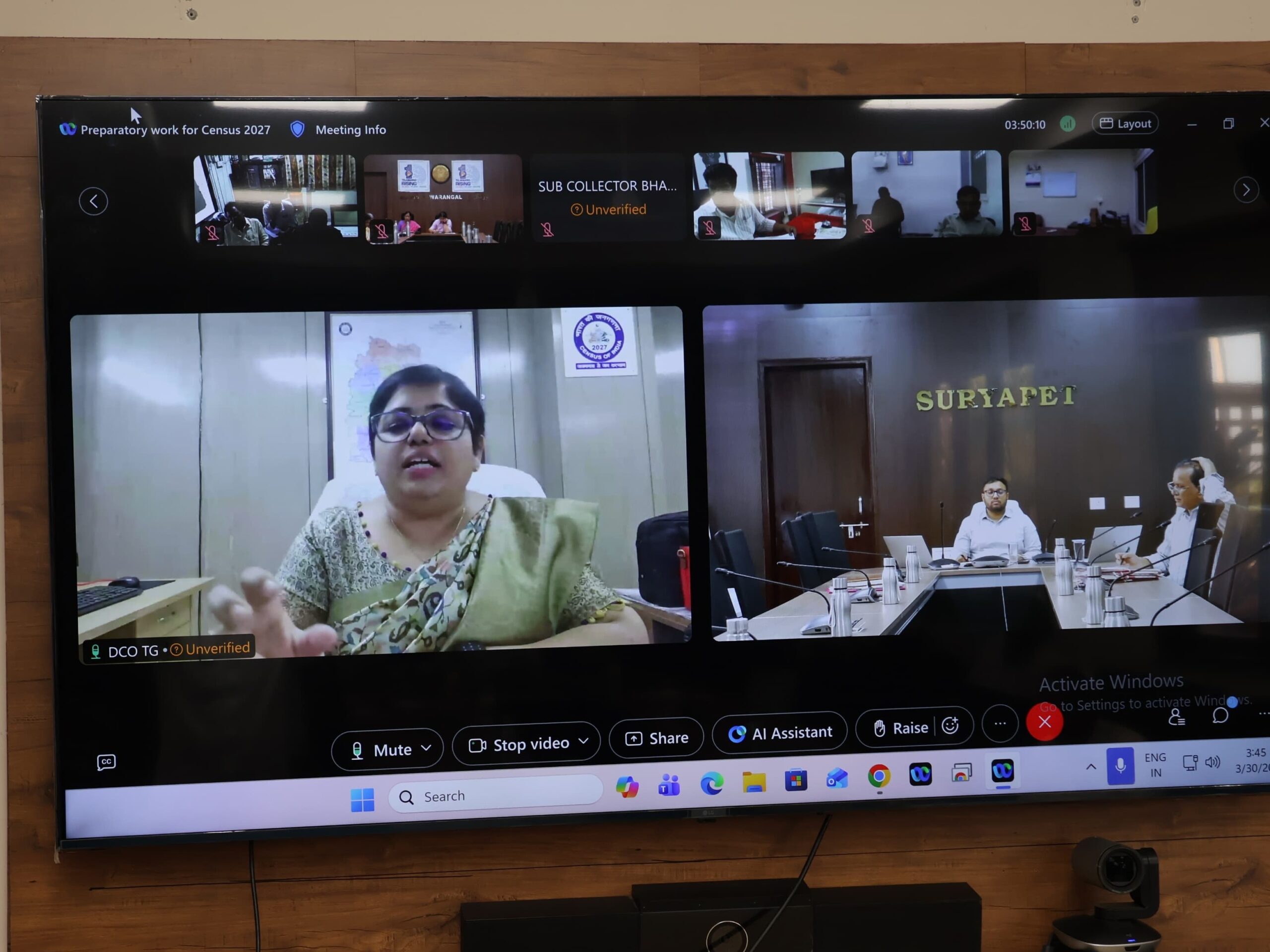 ‘సెన్సస్-2027’ సన్నాహకాలపై జిల్లా కలెక్టర్‌తో వీడియో కాన్ఫరెన్స్