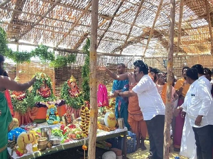 గుడి ప్రతిష్ఠలో నందికొట్కూరు ఎమ్మెల్యే
