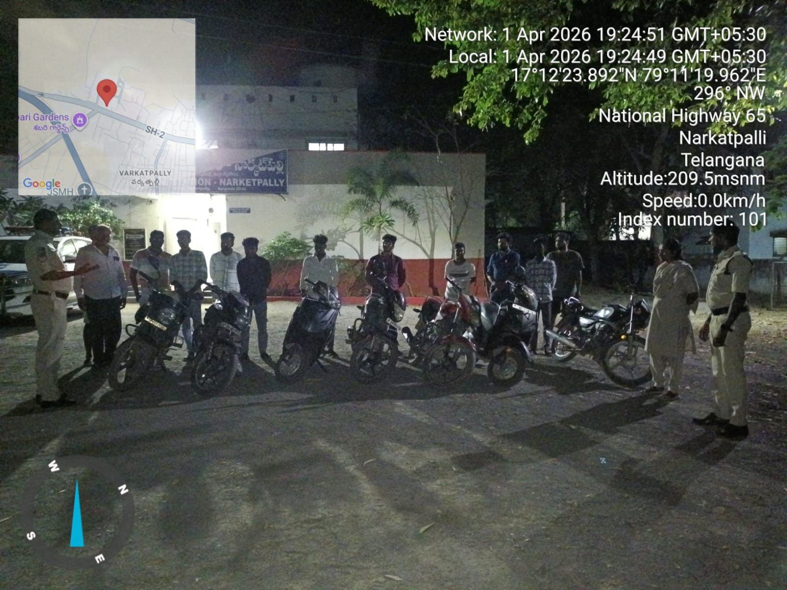 నార్కట్ పల్లిలో పోలీసుల స్పెషల్ డ్రైవ్