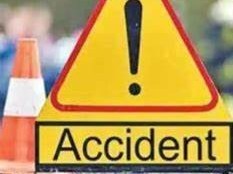 బైక్‌ను ఢీ కొట్టిన లారీ.. తాత మనవరాలుకు తీవ్ర గాయాలు