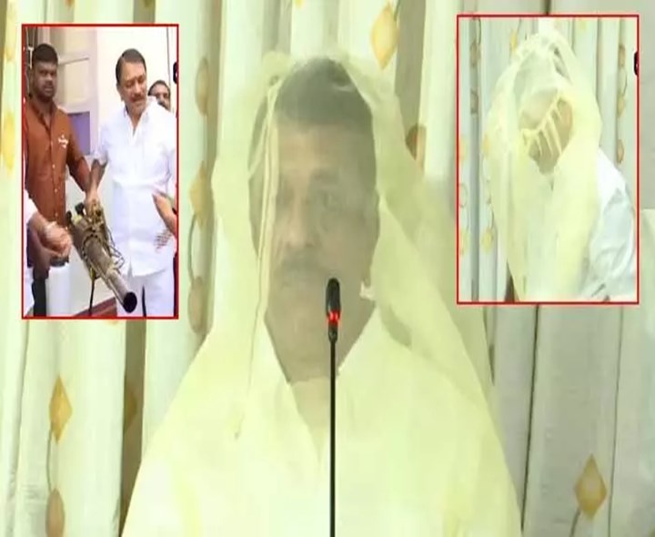 ఫాగింగ్ యంత్రంతో అసెంబ్లీకి సుధీర్ రెడ్డి