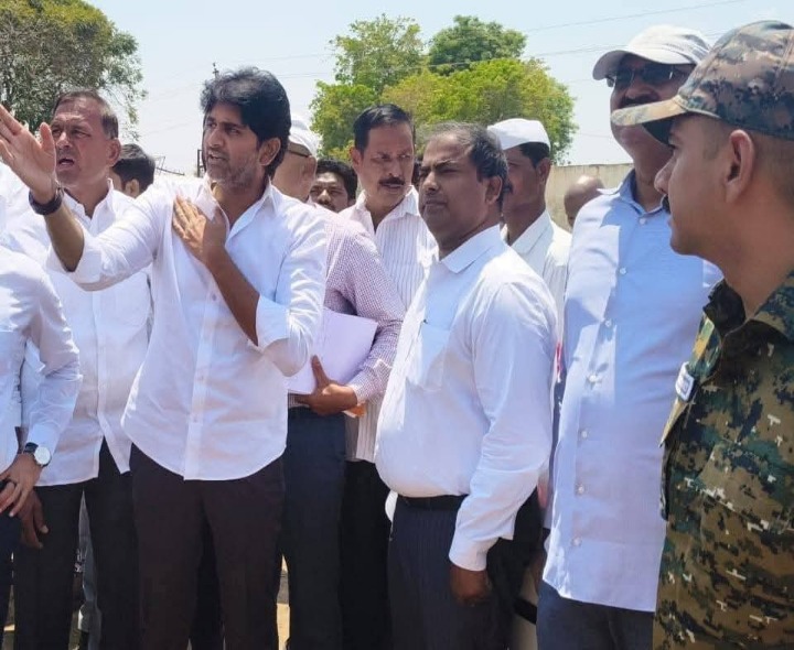 సీఎం పర్యటనకు స్థల పరిశీలన