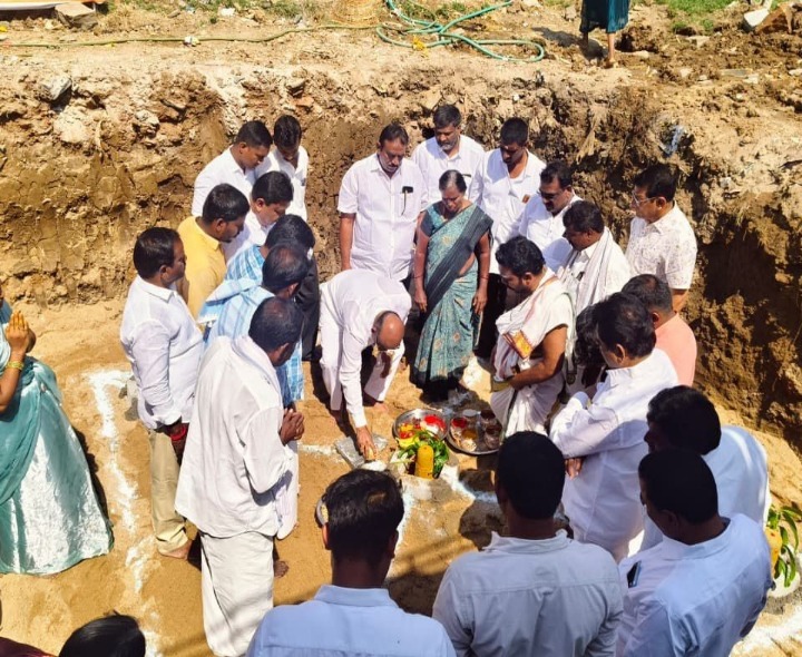 అభయాంజనేయ స్వామి ఆలయ నిర్మాణానికి శంకుస్థాపన