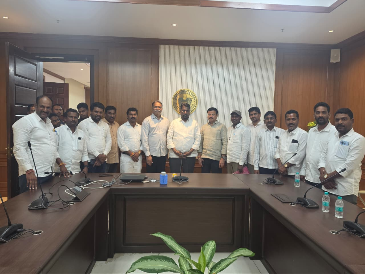 మంత్రిని కలిసిన ఎండపల్లి మండల సర్పంచులు