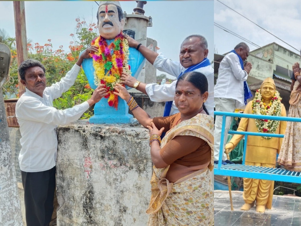 జగ్జీవన్ రామ్‌కు పూలమాలలతో నివాళులు