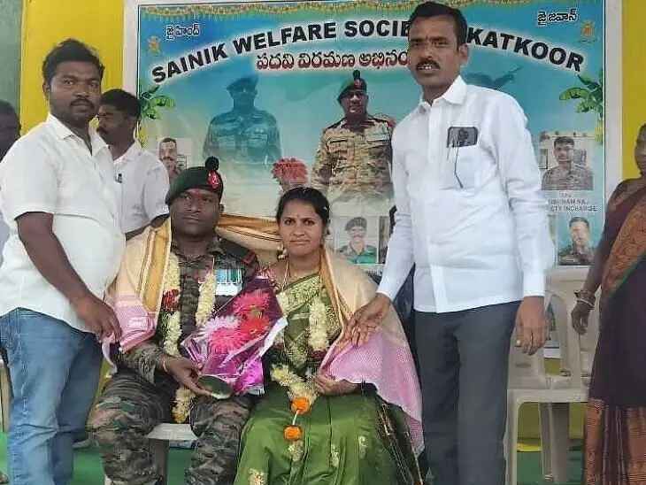 ఆర్మీ జవాన్‌కు ఘన సన్మానం