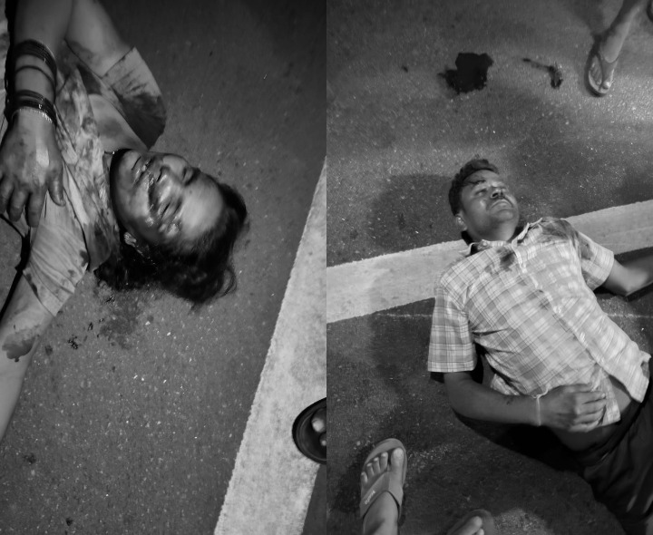 ఆగి ఉన్న లారీని ఢీ కొట్టిన బైక్.. ఇద్దరికి తీవ్ర గాయాలు