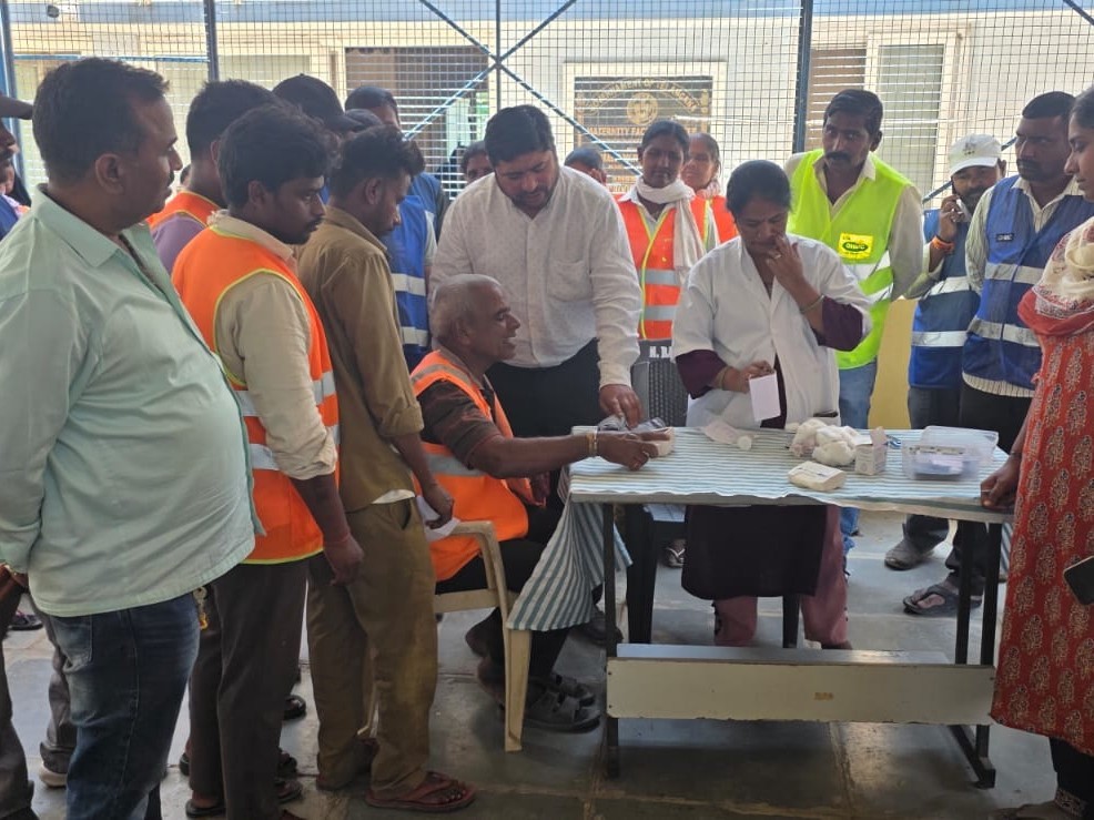 GHMC సిబ్బందికి వైద్య పరీక్షలు