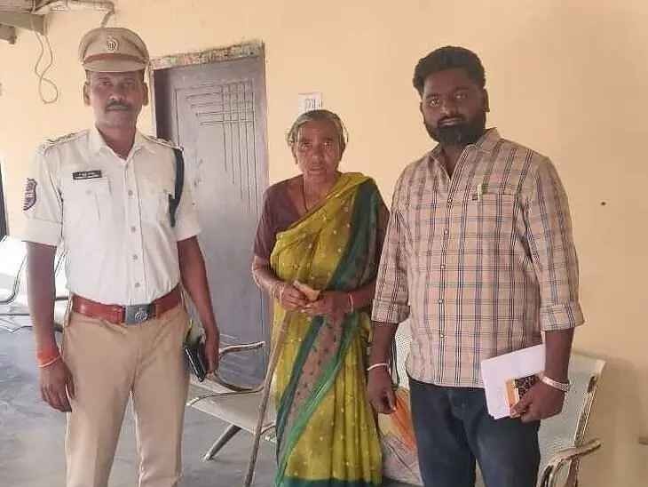 వృద్ధురాలిని రక్షించి వృద్ధాశ్రమంకు తరలింపు