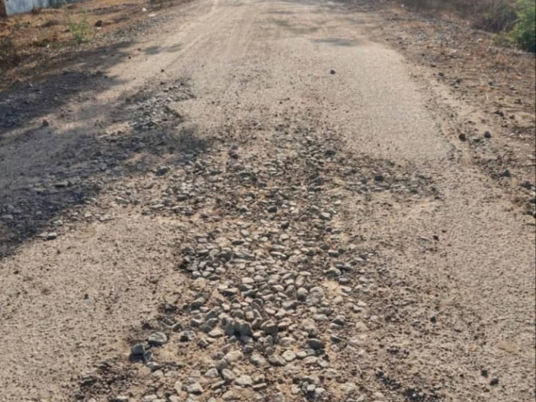 గుంతలమయంగా రహదారి.. వెళ్లేది ఎలా ?