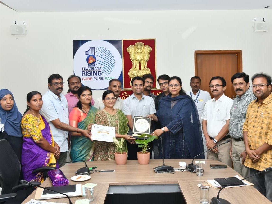 జడ్చర్ల RBSK బృందానికి రాష్ట్రస్థాయి ప్రథమ బహుమతి