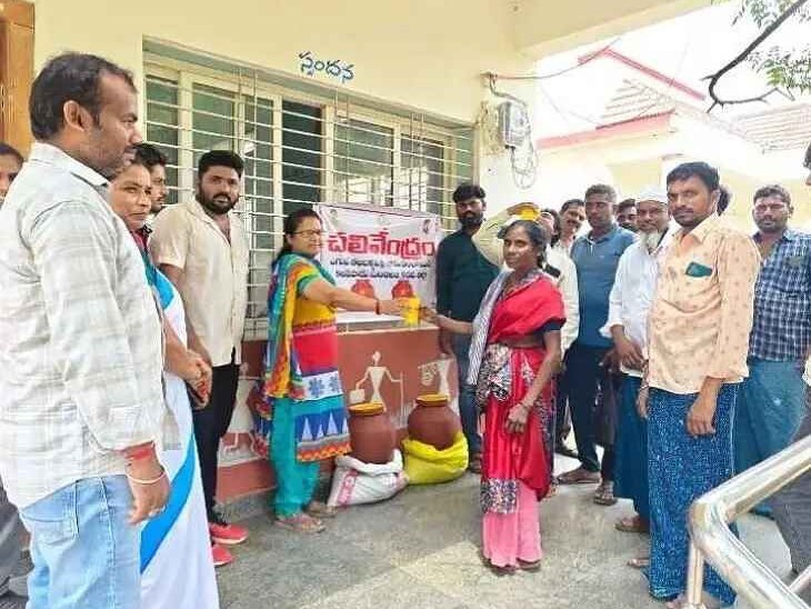 సచివాలయం వద్ద చలివేంద్రం ఏర్పాటు