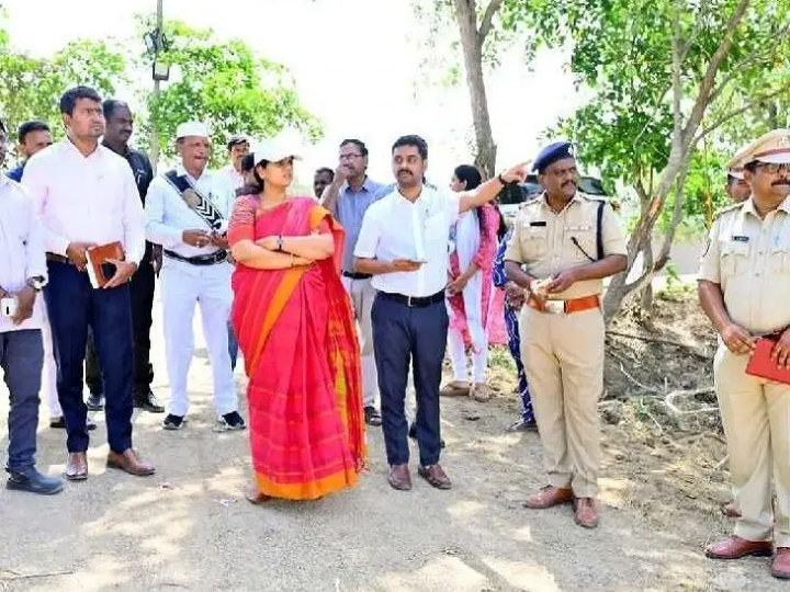 కందకుర్తిలో ఏర్పాట్లను పరిశీలించిన కలెక్టర్