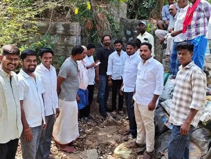 చెక్  డ్యాంను పరిశీలించిన నీటిపారుదల శాఖ ఈఈ