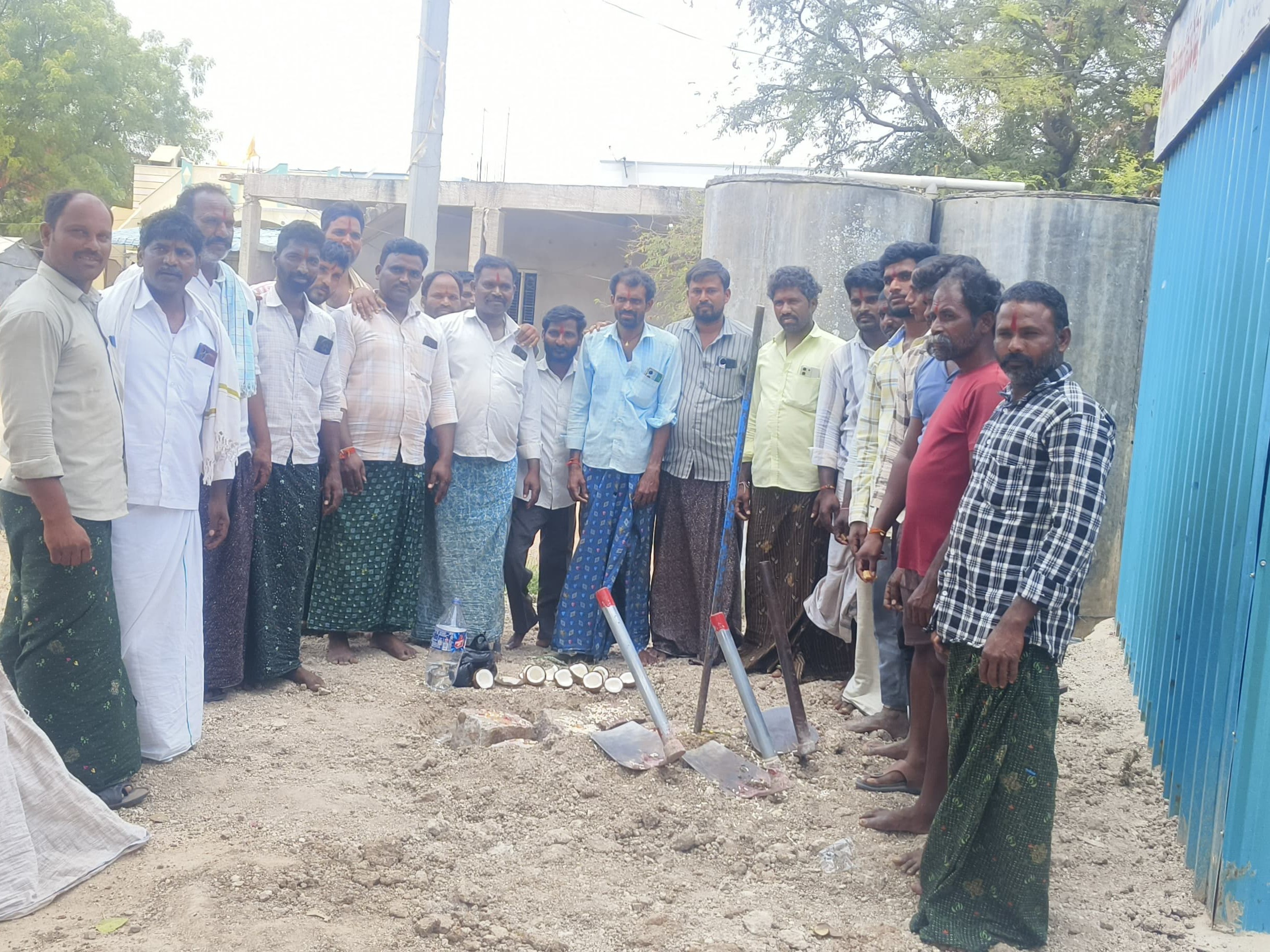 శివాజీ విగ్రహ ప్రతిష్ఠకు భూమి పూజ