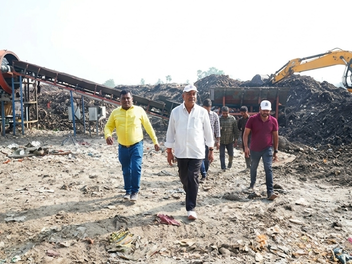 నల్గొండ డంపింగ్ యార్డులో BLR ఆకస్మిక తనిఖీ