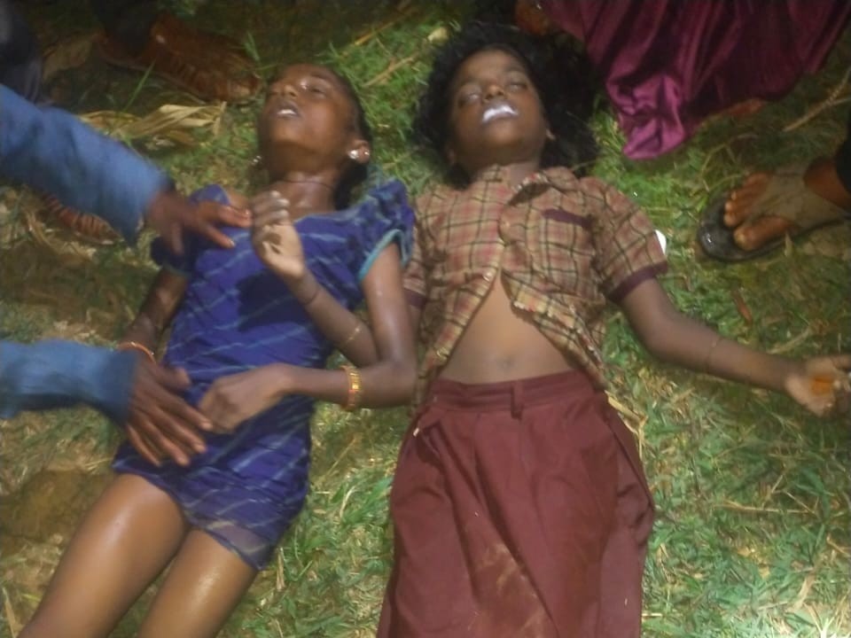 చెరువులో మునిగి ఇద్దరు బాలికల మృతి