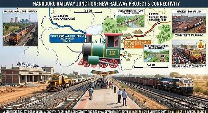 రామగుండం-మణుగూరు రైల్వే లైన్‌కు గ్రీన్ సిగ్నల్