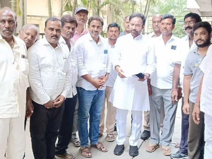 కేంద్ర మంత్రి కలిసిన రైతులు