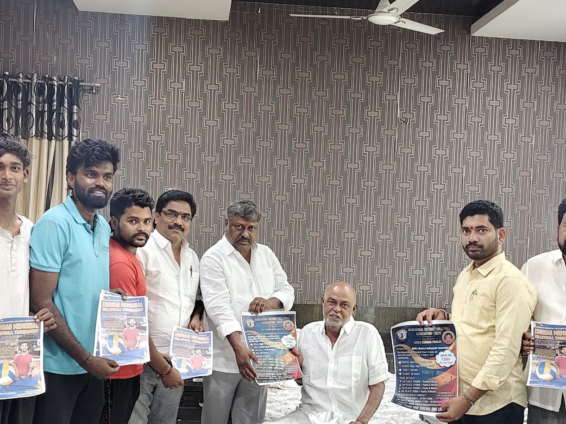 వాలీబాల్ టోర్నమెంట్ పోస్టర్ లను ఆవిష్కరించిన MLA