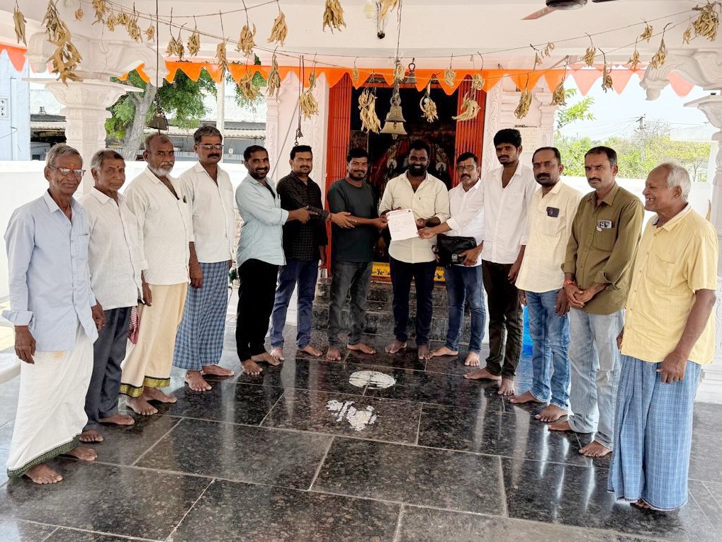 దేవాలయ నూతన కమిటీ ఏకగ్రీవ ఎన్నిక