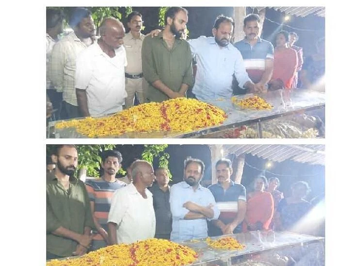 కాంగ్రెస్ నేత మృతదేహానికి MLA నివాళి