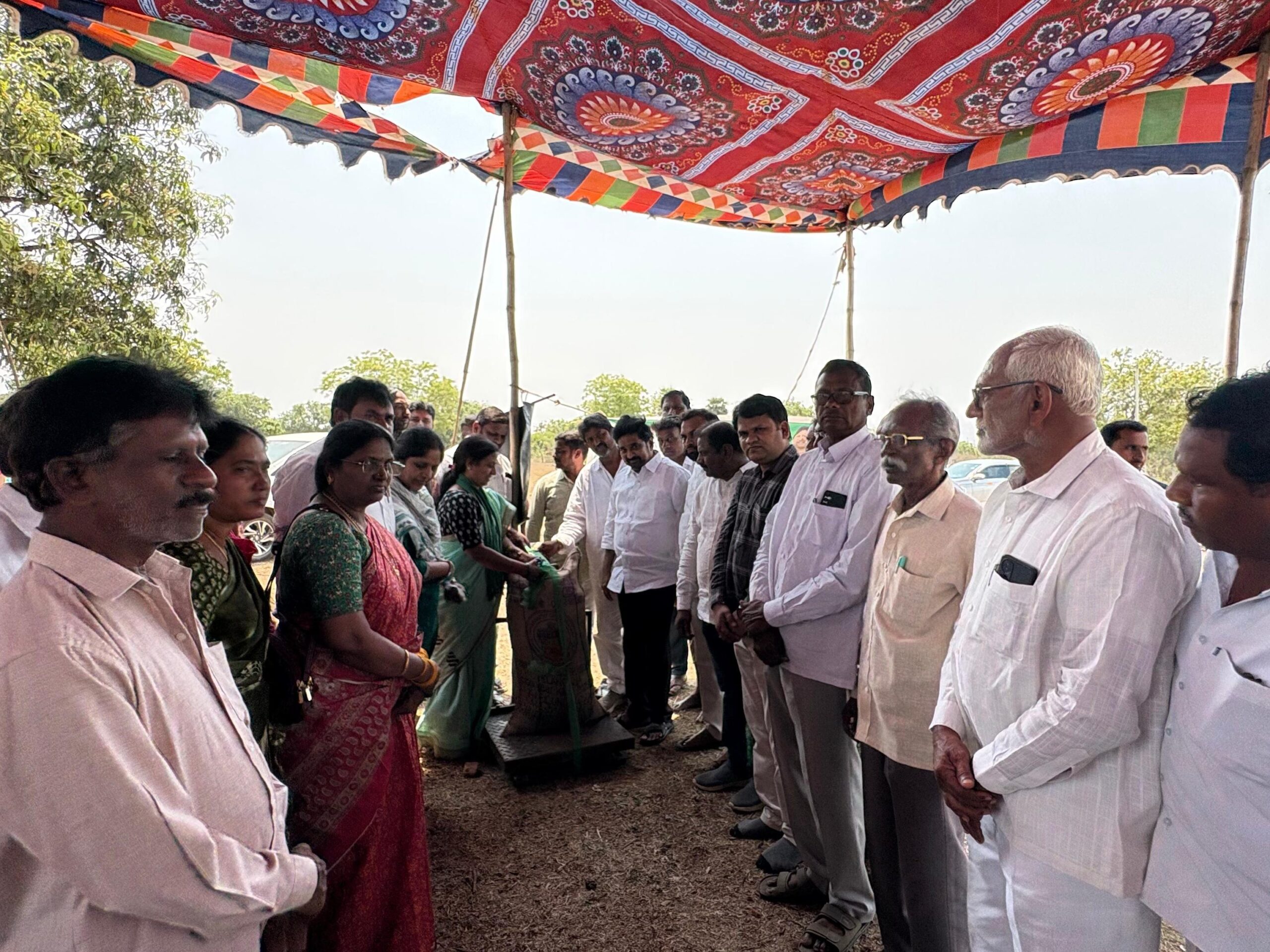 పెనుబల్లిలో ధాన్యం కొనుగోలు కేంద్రం ఏర్పాటు