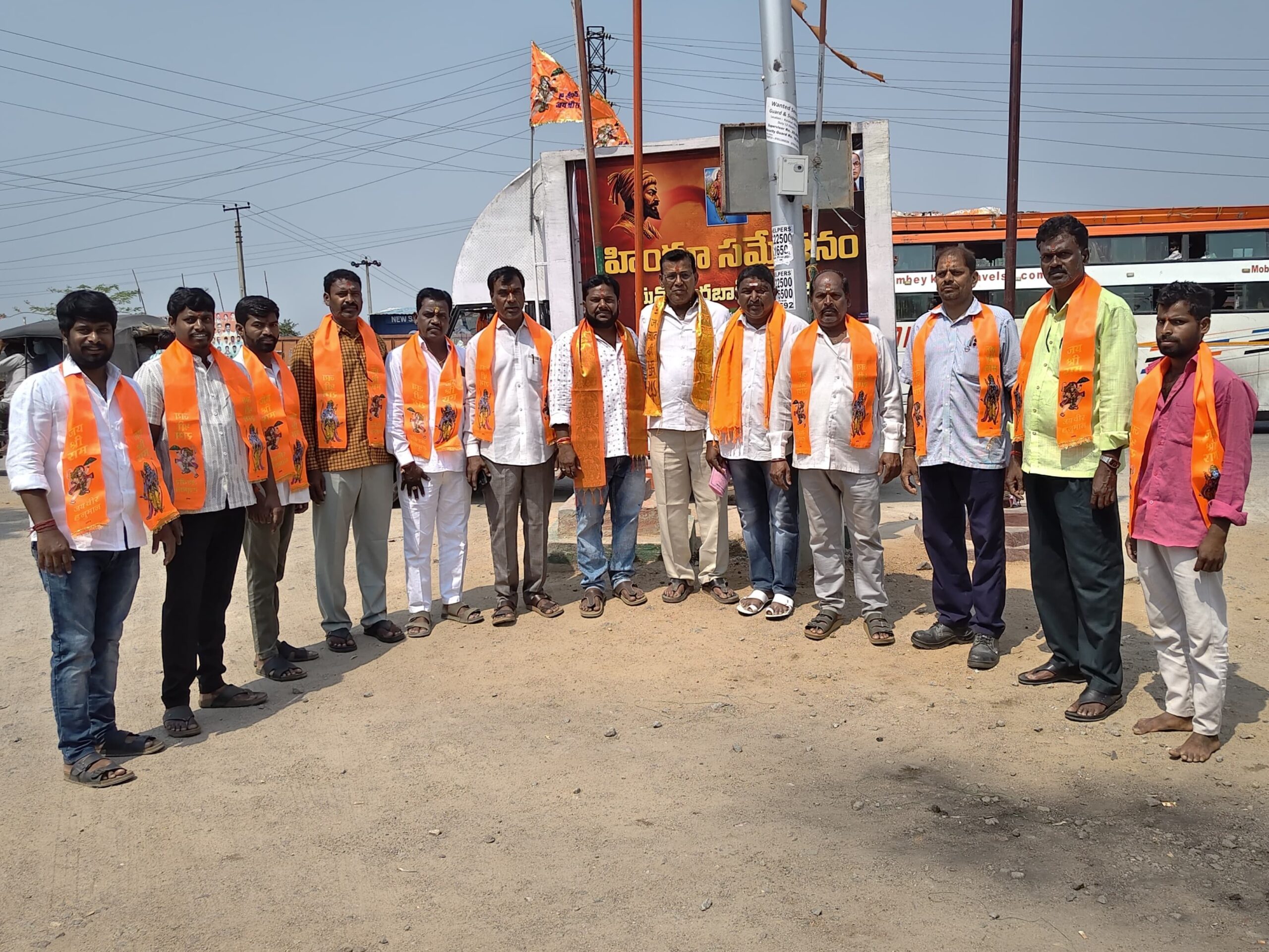 ప్రచారం వాహనానికి పూజ