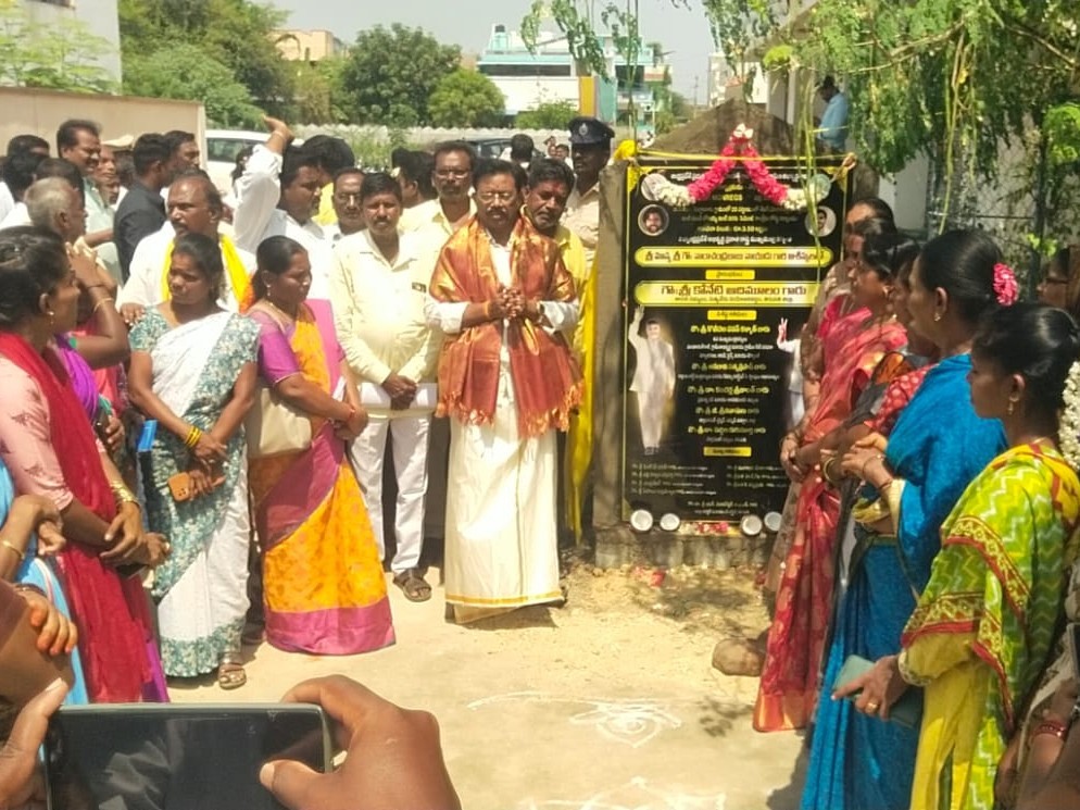 పిచ్చాటూరులో సీసీ రోడ్డు ప్రారంభం