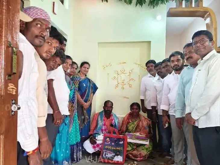 లంకల గ్రామంలో ఇందిరమ్మ ఇల్లు ప్రారంభం