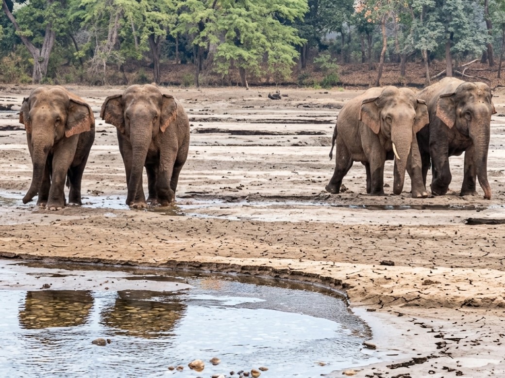 వంశధార తీరం వైపు గజరాజులు
