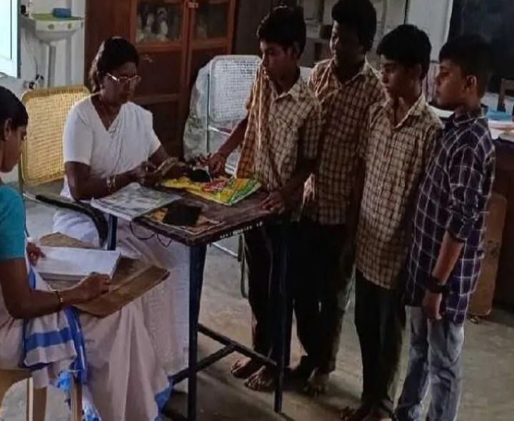 పెనుమంట్రలో విద్యార్థులకు వైద్య పరీక్షలు