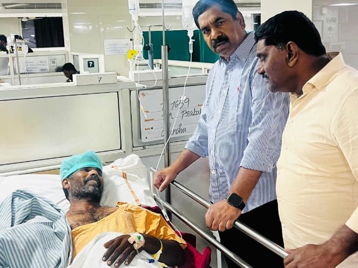 కాంగ్రెస్ కార్యకర్తను పరామర్శించిన MLA